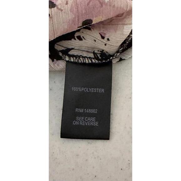 Torrid Crinkle Chiffon Raglan Tie Front Blouse Womens 3X Black Peasant Flowy - Picture 7 of 10